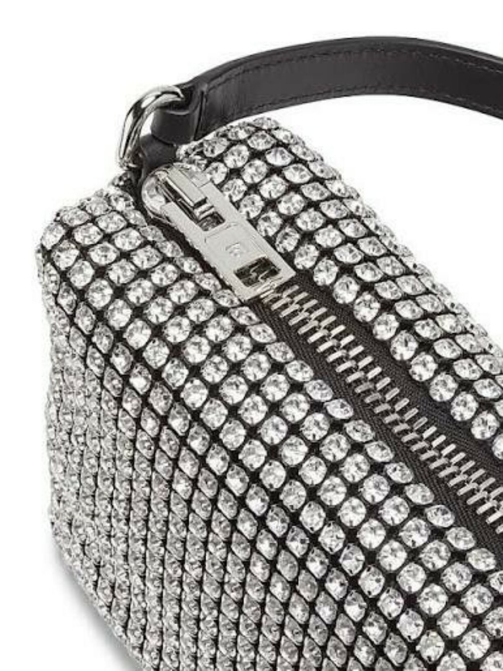 ALEXANDER WANG HEIRESS SILVER AND BLACK RHINESTONE BAG NEW - Picture 4 of 6